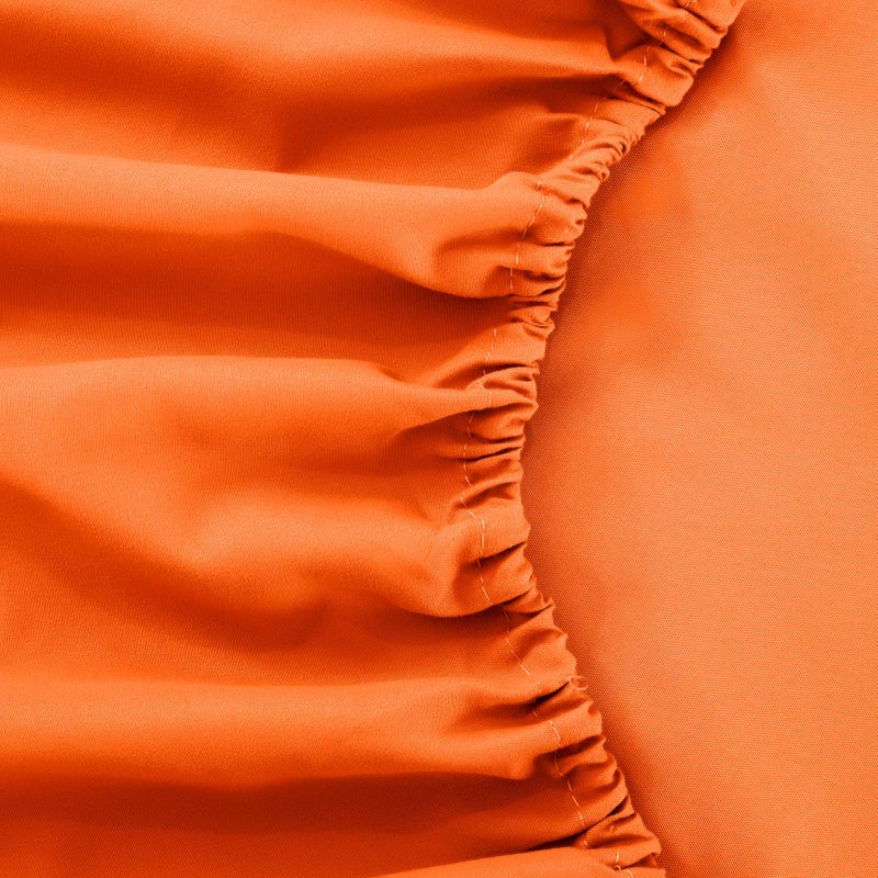 ARTALL Soft Microfiber Bed Sheet Set 4-Piece with Deep Pocket Bedding - Queen, Orange - Image 4